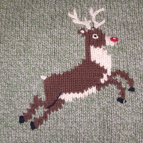 Marika Hahn ugly Christmas sweater knitted sweater green size 12m - Picture 2 of 5